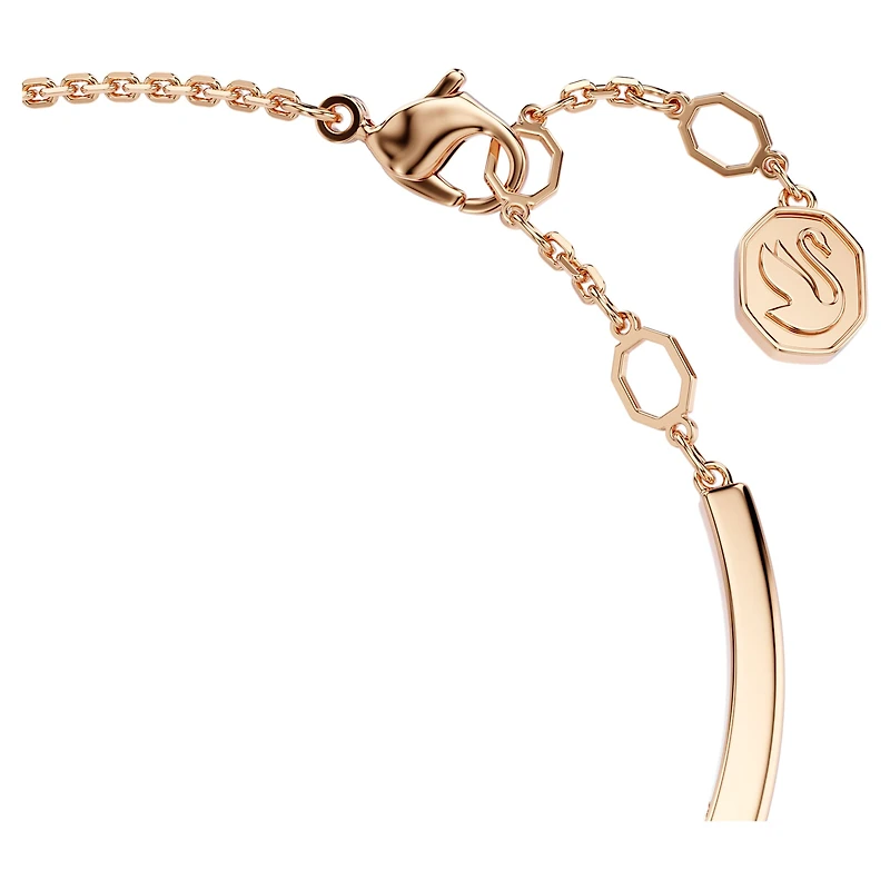 Mesmera bangle, Mixed cuts, White, Rose gold-tone plated by SWAROVSKI