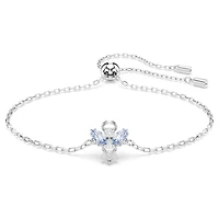 Magic bracelet, Angel, Blue, Rhodium plated by SWAROVSKI
