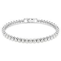 Imber Emily Tennis bracelet, Round cut, Grey, Rhodium plated by SWAROVSKI