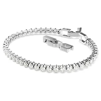 Imber Emily Tennis bracelet, Round cut, Grey, Rhodium plated by SWAROVSKI