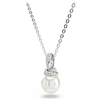 Originally set, Pavé, Crystal pearl, White, Rhodium plated by SWAROVSKI
