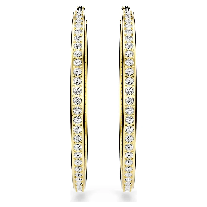 Sommerset hoop earrings, White, Gold-tone plated by SWAROVSKI