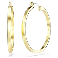 Sommerset hoop earrings, White, Gold-tone plated by SWAROVSKI