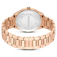 Matrix date watch, Swiss Made, Metal bracelet, Rose gold tone, Rose gold-tone finish