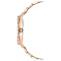 Matrix date watch, Swiss Made, Metal bracelet, Rose gold tone, Rose gold-tone finish