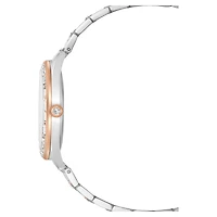 Matrix date watch, Swiss Made, Metal bracelet, Rose gold tone