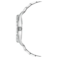 Matrix date watch, Swiss Made, Metal bracelet, Silver Tone, Stainless steel