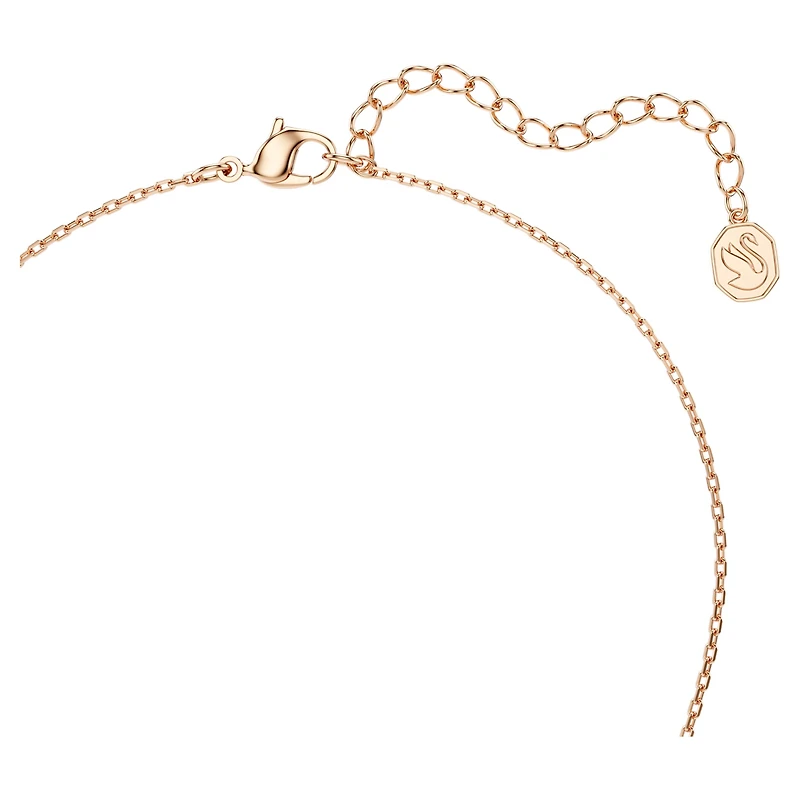 Bella V set, Round cut, White, 18K rose gold finish