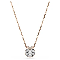 Bella V set, Round cut, White, Rose gold-tone plated by SWAROVSKI