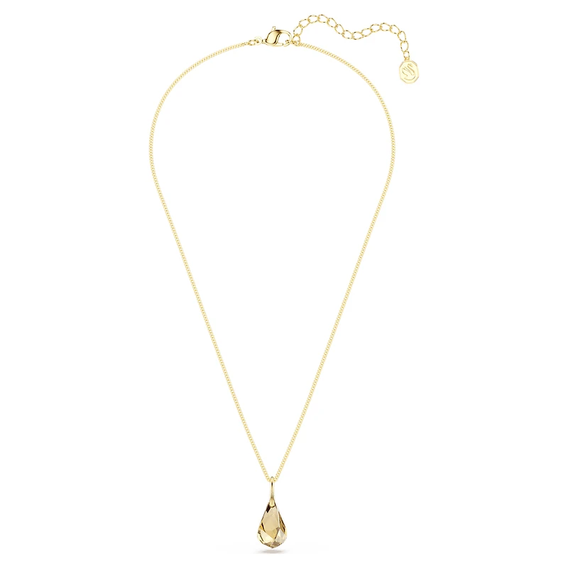 Energic pendant, Brown, 18K gold finish