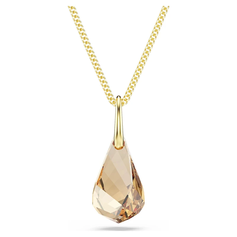 Energic pendant, Brown, 18K gold finish