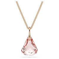 Lunar drop pendant, Pink, 18K rose gold finish