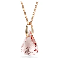 Lunar drop pendant, Rose gold-tone plated by SWAROVSKI
