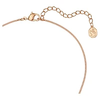 Lunar drop pendant, Rose gold-tone plated by SWAROVSKI