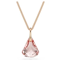 Lunar drop pendant, Pink, 18K rose gold finish
