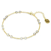 Swarovski Remix Collection strand, Round cut, White, Gold-tone plated by SWAROVSKI