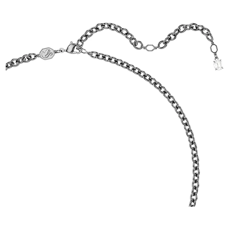 Sublima pendant, Mixed cuts, White, Ruthenium plated by SWAROVSKI