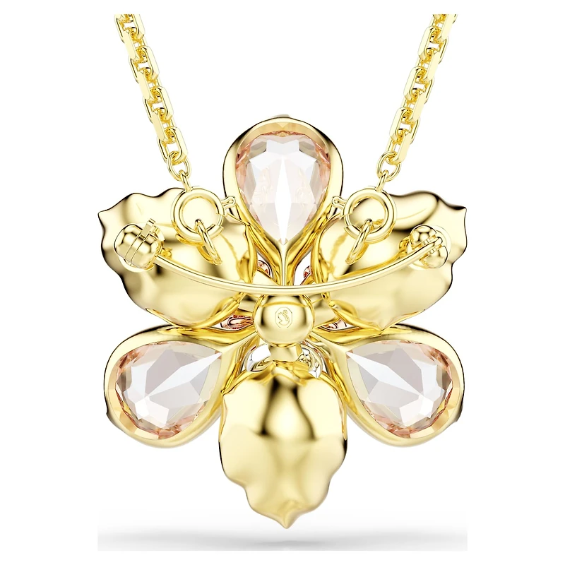Idyllia pendant and brooch, Mixed cuts, Flower, Multicoloured, Gold-tone plated by SWAROVSKI