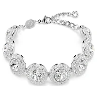 Una Angelic bracelet, White, Rhodium plated by SWAROVSKI