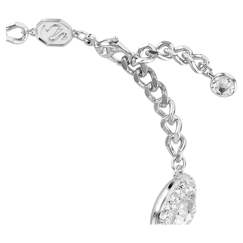 Una Angelic bracelet, White, Rhodium plated by SWAROVSKI