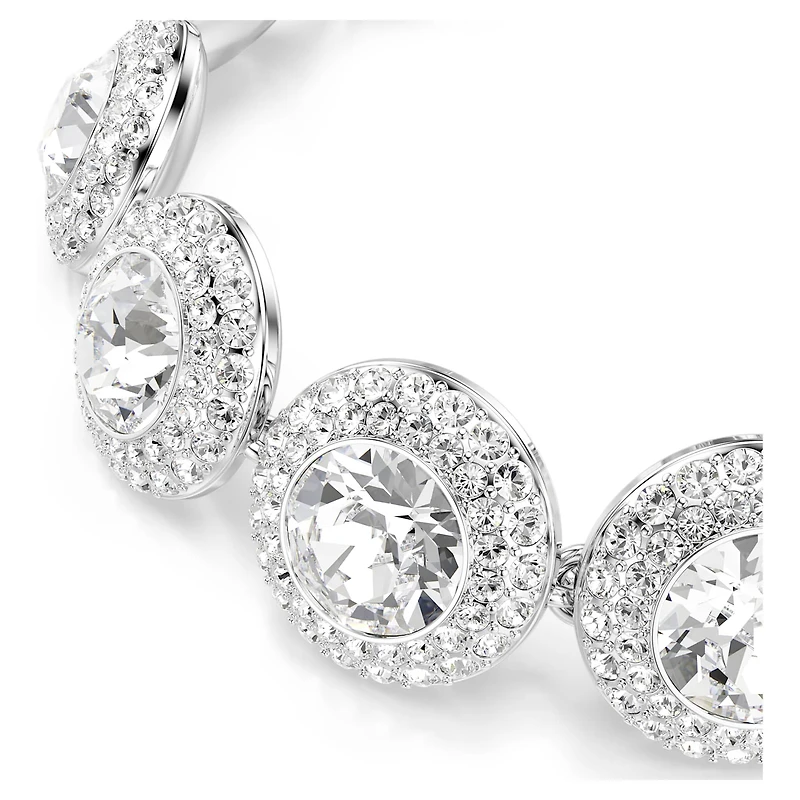 Una Angelic bracelet, White, Rhodium plated by SWAROVSKI