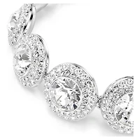 Una Angelic bracelet, White, Rhodium plated by SWAROVSKI