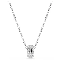 Dextera pendant, White, Rhodium plated by SWAROVSKI