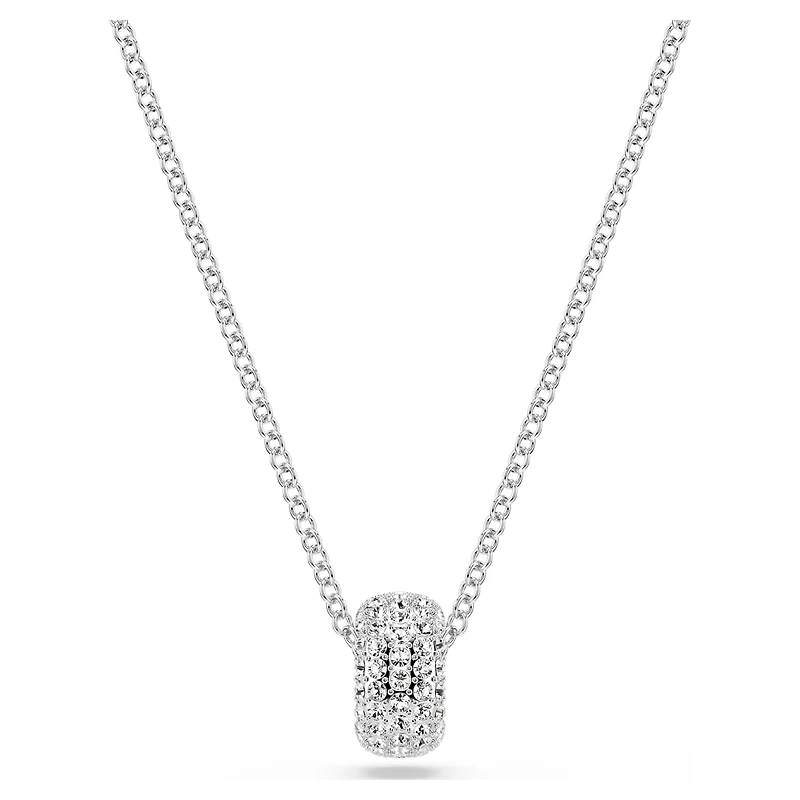 Dextera pendant, White, Rhodium plated by SWAROVSKI