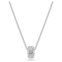 Dextera pendant, White, Rhodium plated by SWAROVSKI