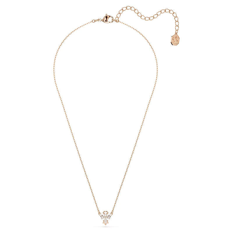 Magic necklace, Angel, White, 18K rose gold finish