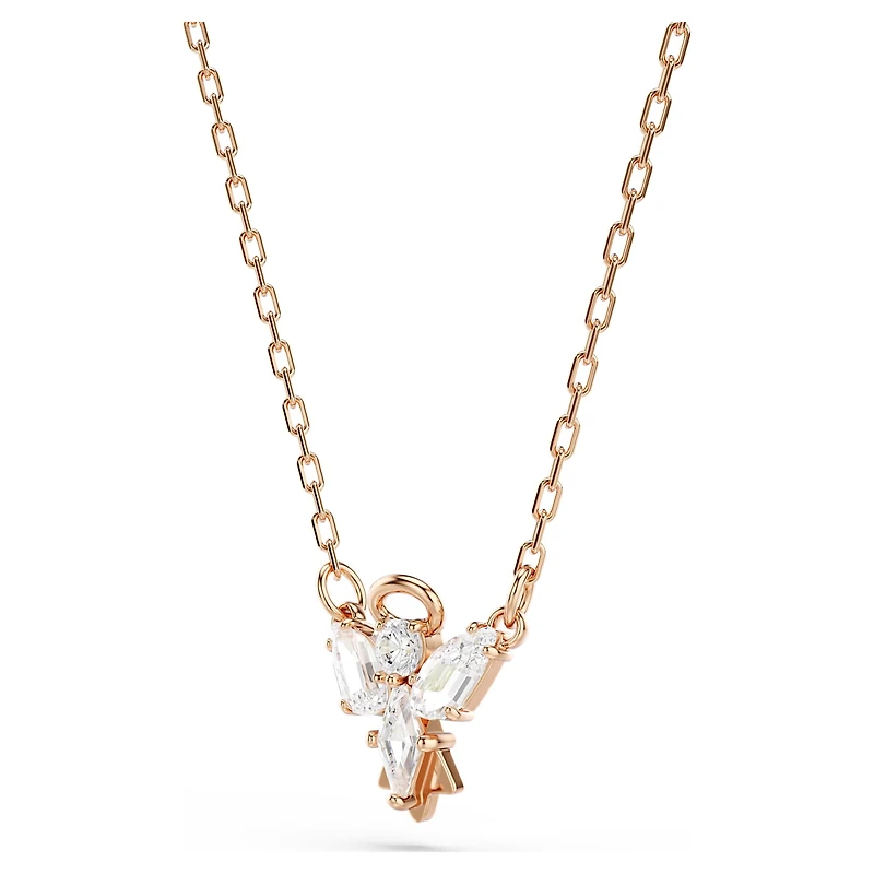 Magic necklace, Angel, White, 18K rose gold finish