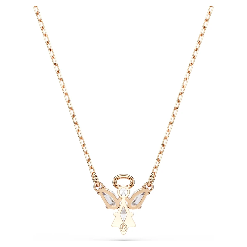 Magic necklace, Angel, White, Rose gold-tone plated by SWAROVSKI