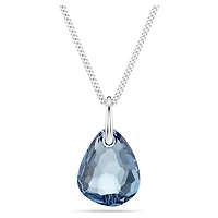Galet pendant, Blue, Rhodium plated by SWAROVSKI