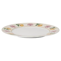 Idyllia dinner plate, Porcelain, Crystal print motif, lily citron, Multicoloured by SWAROVSKI