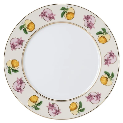 Idyllia dessert plate, Porcelain, Crystal print motif, lily citron, Multicoloured