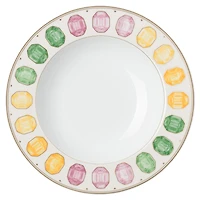 Idyllia soup plate, Porcelain, Crystal print motif, gemstone, Multicoloured by SWAROVSKI