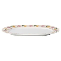 Idyllia platter, Porcelain, Crystal print motif, lily citron, Small, Multicoloured by SWAROVSKI