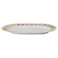 Idyllia platter, Porcelain, Crystal print motif, gemstone, Large, Multicoloured by SWAROVSKI