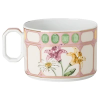 Idyllia teacup with saucer, Porcelain, Crystal print motif, bouquet, Multicoloured by SWAROVSKI