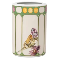 Idyllia vase, Porcelain, Crystal print motif, cockatoo, Small, Multicoloured by SWAROVSKI