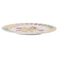 Idyllia service plate, Porcelain, Crystal print motif, bouquet, Multicoloured by SWAROVSKI