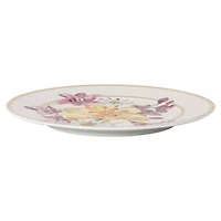 Idyllia bread plate, Porcelain, Crystal print motif, bouquet, Multicoloured by SWAROVSKI