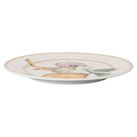 Idyllia bread plate, Porcelain, Crystal print motif, flycatcher, Multicoloured by SWAROVSKI
