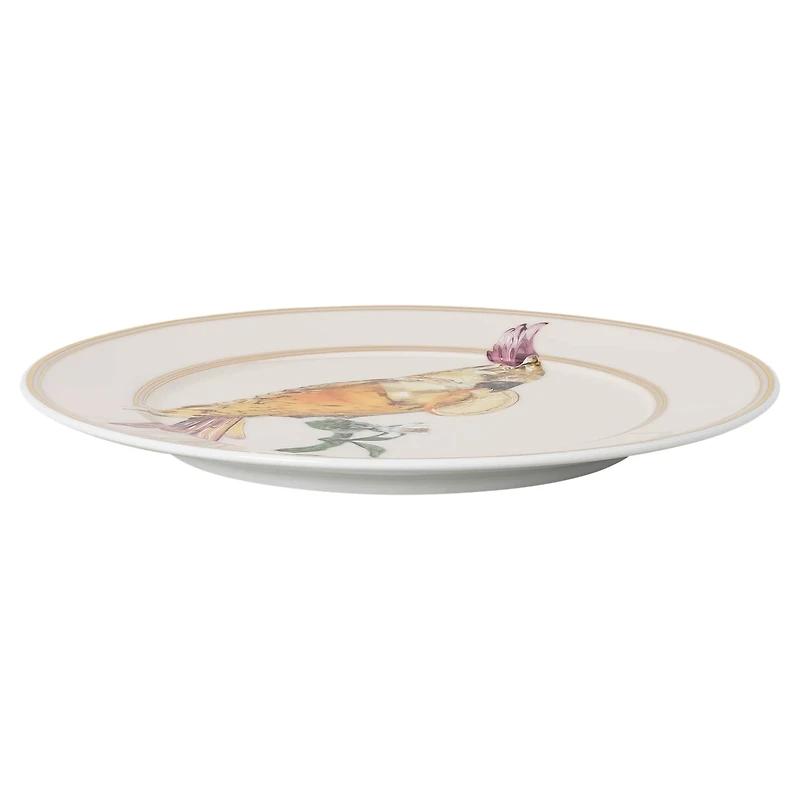 Idyllia bread plate, Porcelain, Crystal print motif, cockatoo, Multicoloured by SWAROVSKI