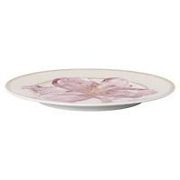Idyllia bread plate, Porcelain, Crystal print motif, lily, Purple by SWAROVSKI