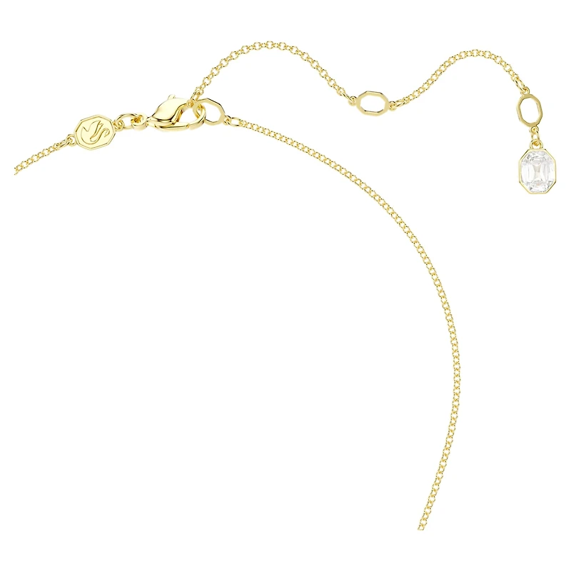 Idyllia Lilia necklace, Butterfly, White, 18K gold finish