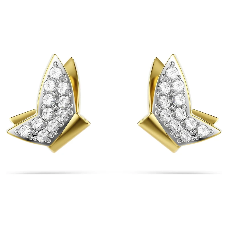 Idyllia Lilia stud earrings, Butterfly, White