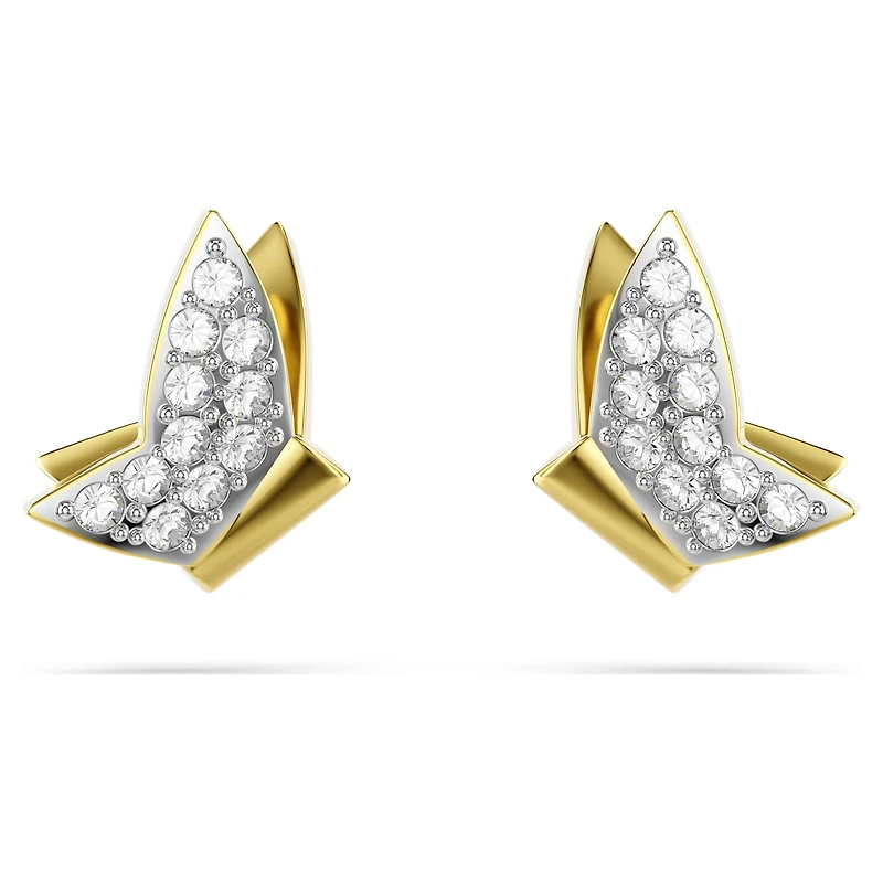 Idyllia Lilia stud earrings, Butterfly, White