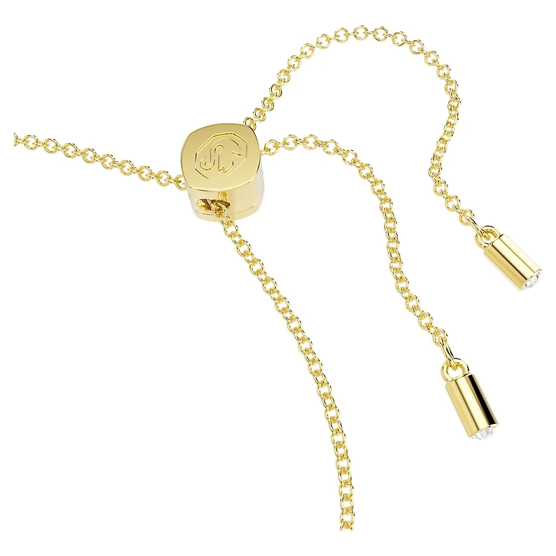 Idyllia Lilia bracelet, Butterfly, White, 18K gold finish