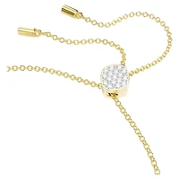 Idyllia Lilia bracelet, Butterfly, White, 18K gold finish